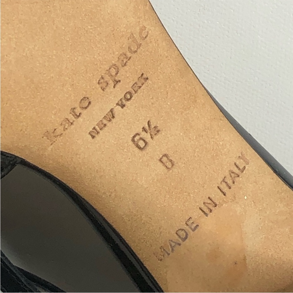 Kate Spade Shoes Black Patent Leather Strappy Heels - Picture 11 of 11
